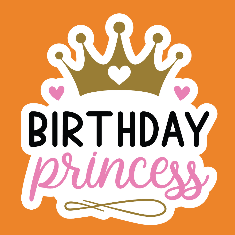 Birthday Princess - Princess Stickers - Digital File Digital My Custom Designs ZIP File