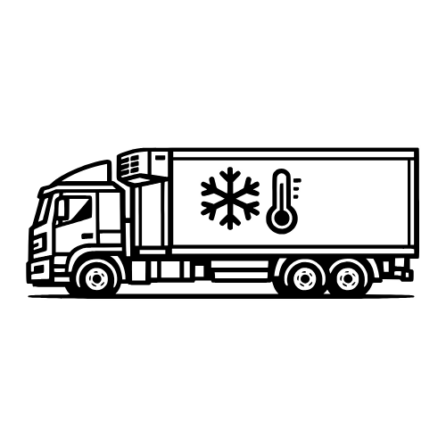 Refrigerated Freight Truck - Vector Graphics - Digital File Digital My Custom Designs PDF