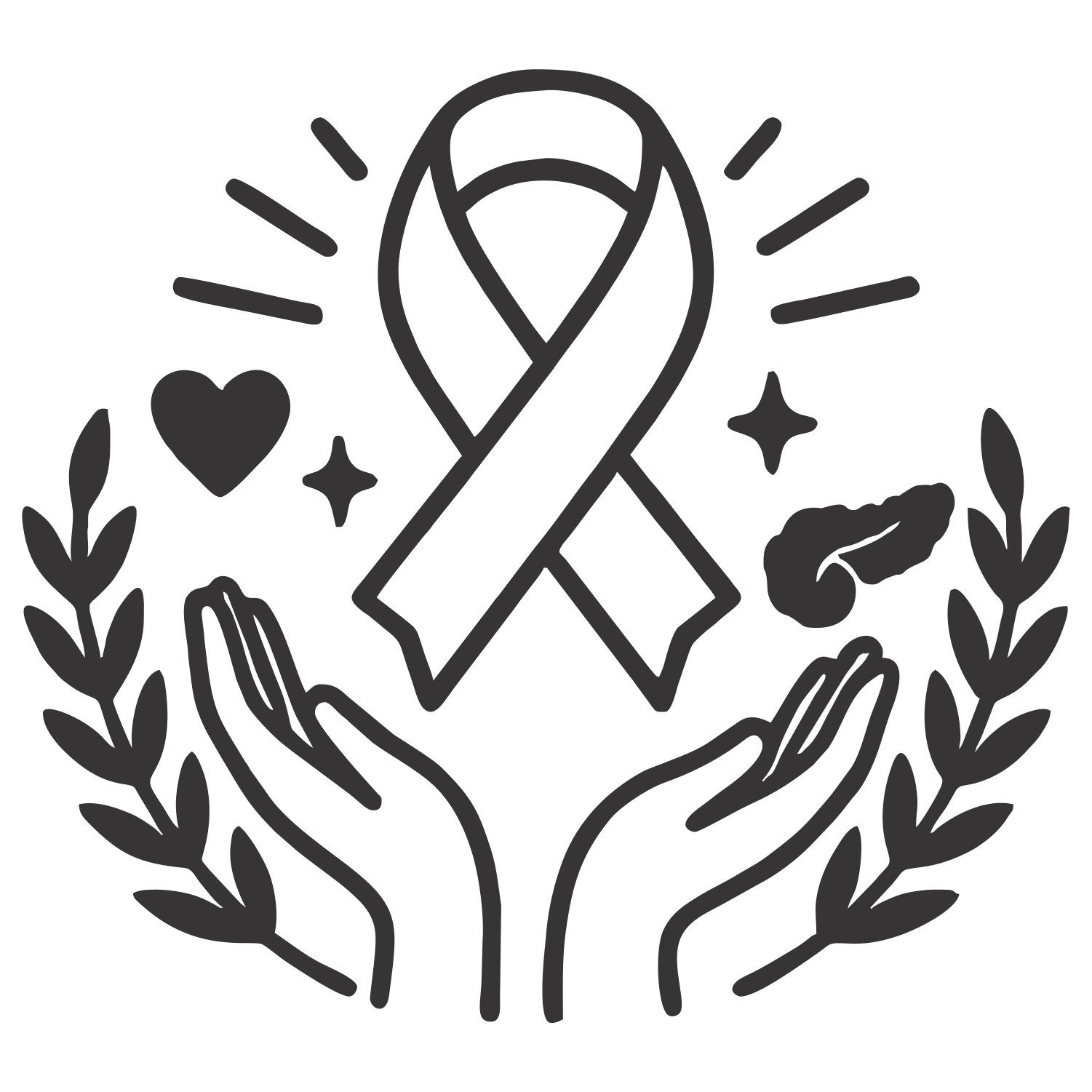 Purple Ribbon Pancreatic Cancer - Digital File - XCS Friendly Digital My Custom Designs PNG