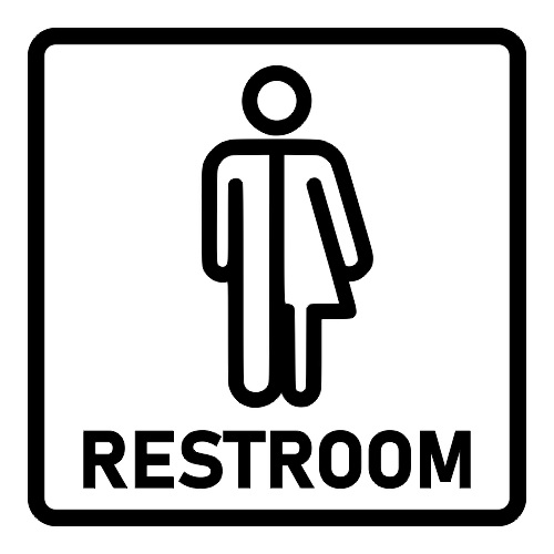 Restroom Gender Neutral Sign - Digital File - XCS Friendly Digital My Custom Designs PDF