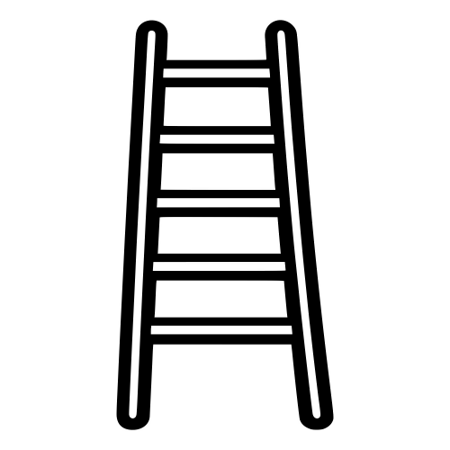 Ladder Outline - Vector Graphics - Digital File Digital My Custom Designs PDF