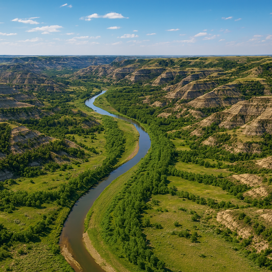 Little Missouri River - Theodore Roosevelt National Park - North Dakota United States - Rendered - Digital File