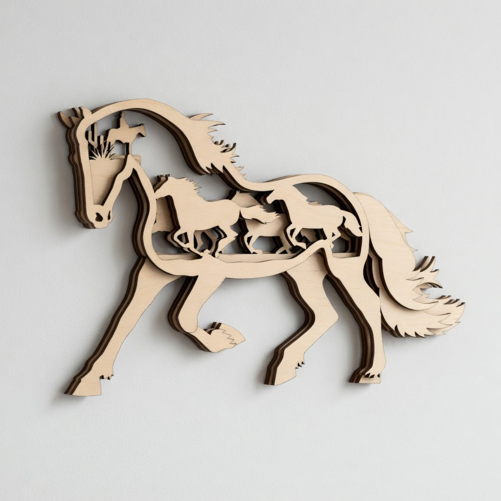 Wild Horse - Layered Nature Designs - Digital File Digital My Custom Designs