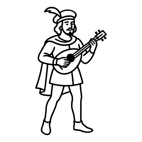 Bard Musician - Digital File - XCS Friendly Digital My Custom Designs PDF