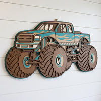 Monster Truck - Layered line Design - Digital File Digital My Custom Designs