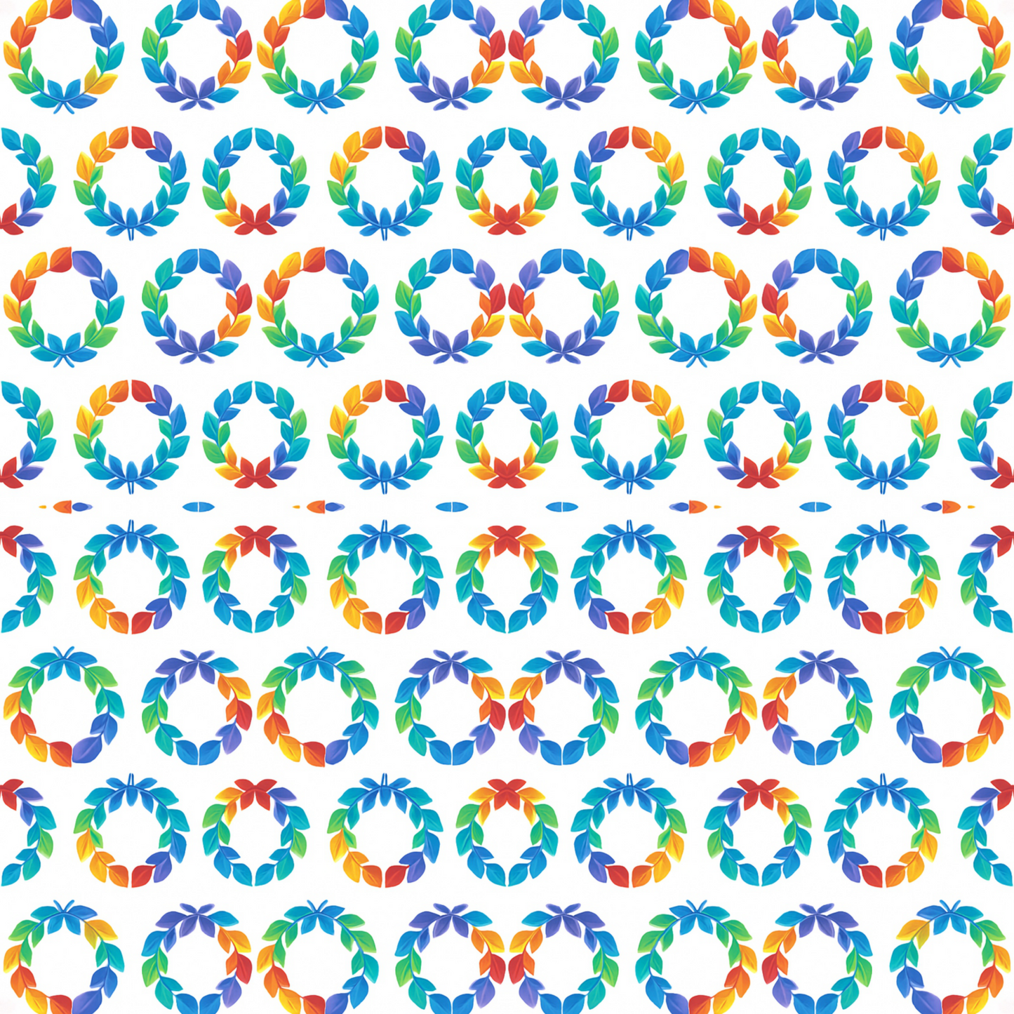 Floral Geometric Fusion - Geometric Wreaths Filled with Prism Petals Pattern - Digital File Digital My Custom Designs PDF