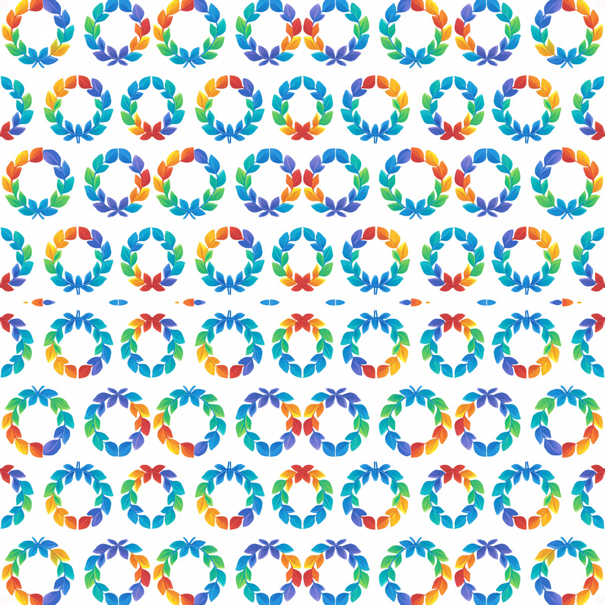 Floral Geometric Fusion - Geometric Wreaths Filled with Prism Petals Pattern - Digital File Digital My Custom Designs PDF