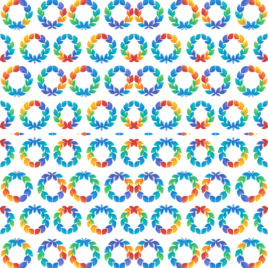 Floral Geometric Fusion - Geometric Wreaths Filled with Prism Petals Pattern - Digital File Digital My Custom Designs PDF