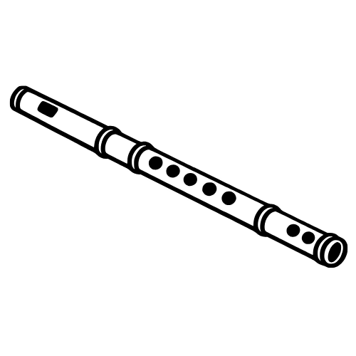 Irish Flute Sketch - Digital File - XCS Friendly Digital My Custom Designs PDF