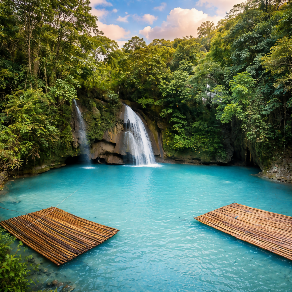 Kawasan Falls - Cebu Philippines - Asia - Rendered - Digital File Digital My Custom Designs PDF