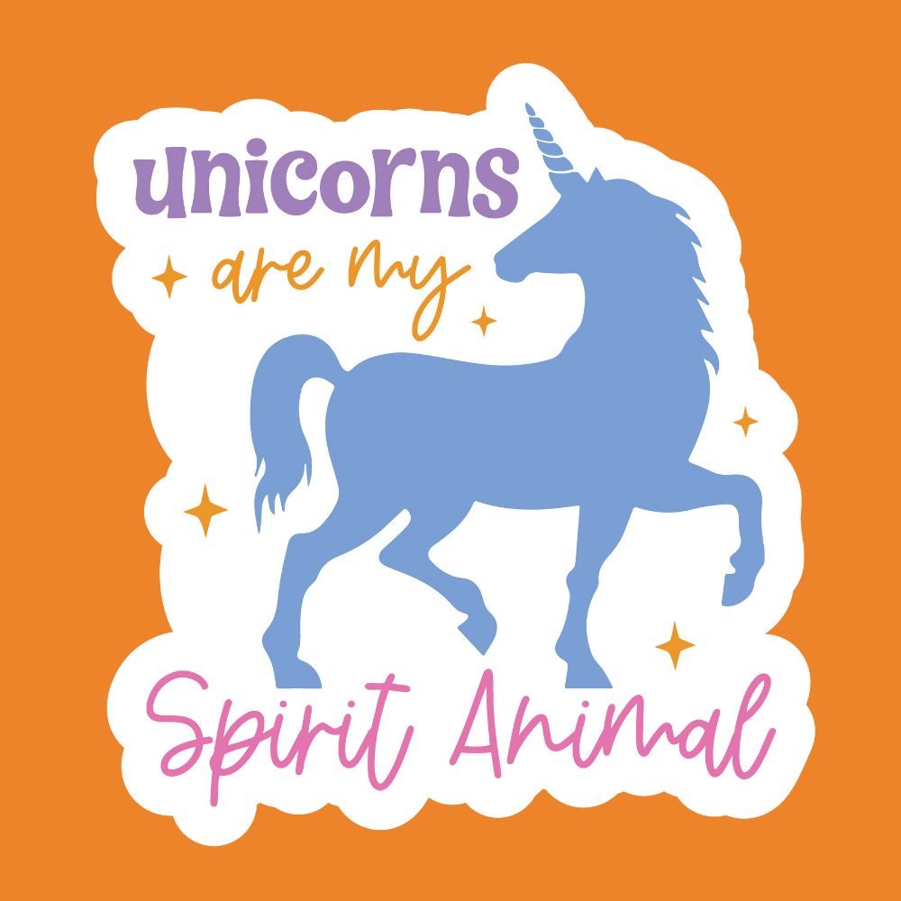 Unicorns are my Spirit Animal - Unicorn Stickers - Digital File Digital My Custom Designs ZIP File