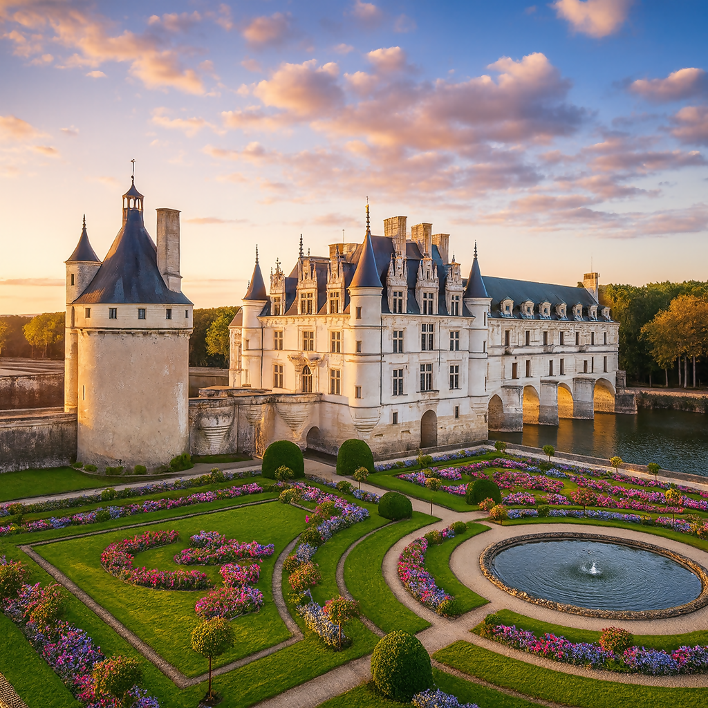 Chenonceau Castle (Château de Chenonceau) - Loire Valley France - Europe - Rendered - Digital File Digital My Custom Designs PDF