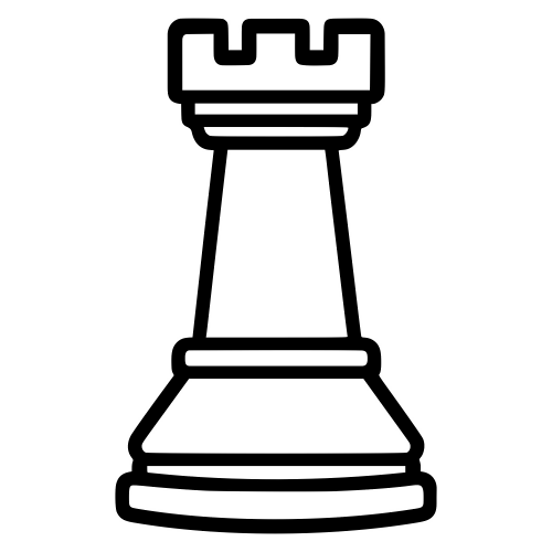 Rook Piece Silhouette - Digital File - XCS Friendly Digital My Custom Designs PDF