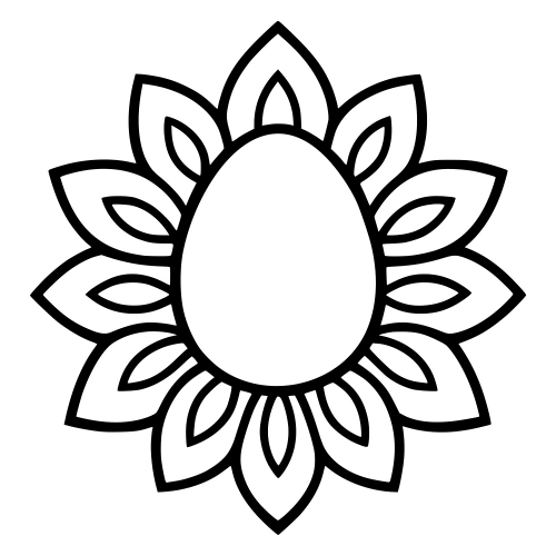Egg Mandala Flower - Digital File - XCS Friendly Digital My Custom Designs PDF