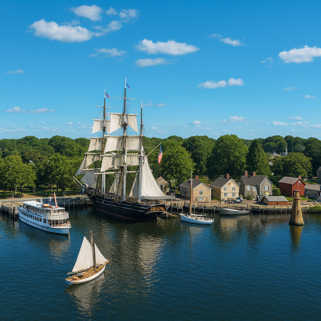 Mystic Seaport Museum - Connecticut United States - Rendered - Digital File Digital My Custom Designs PDF