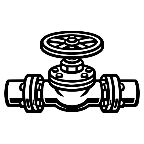 Industrial Balve with Handwheel Illustration - Vector Graphics - Digital File Digital My Custom Designs PDF