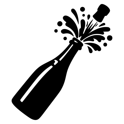 Champagne Bottle Eruption - Digital File - XCS Friendly