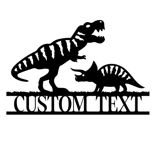 T-Rex Triceratops - Wall / Home Decor - Digital File Digital My Custom Designs ZIP File