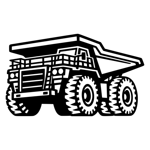 Mining Haul Truck Illustration - Vector Graphics - Digital File Digital My Custom Designs PDF
