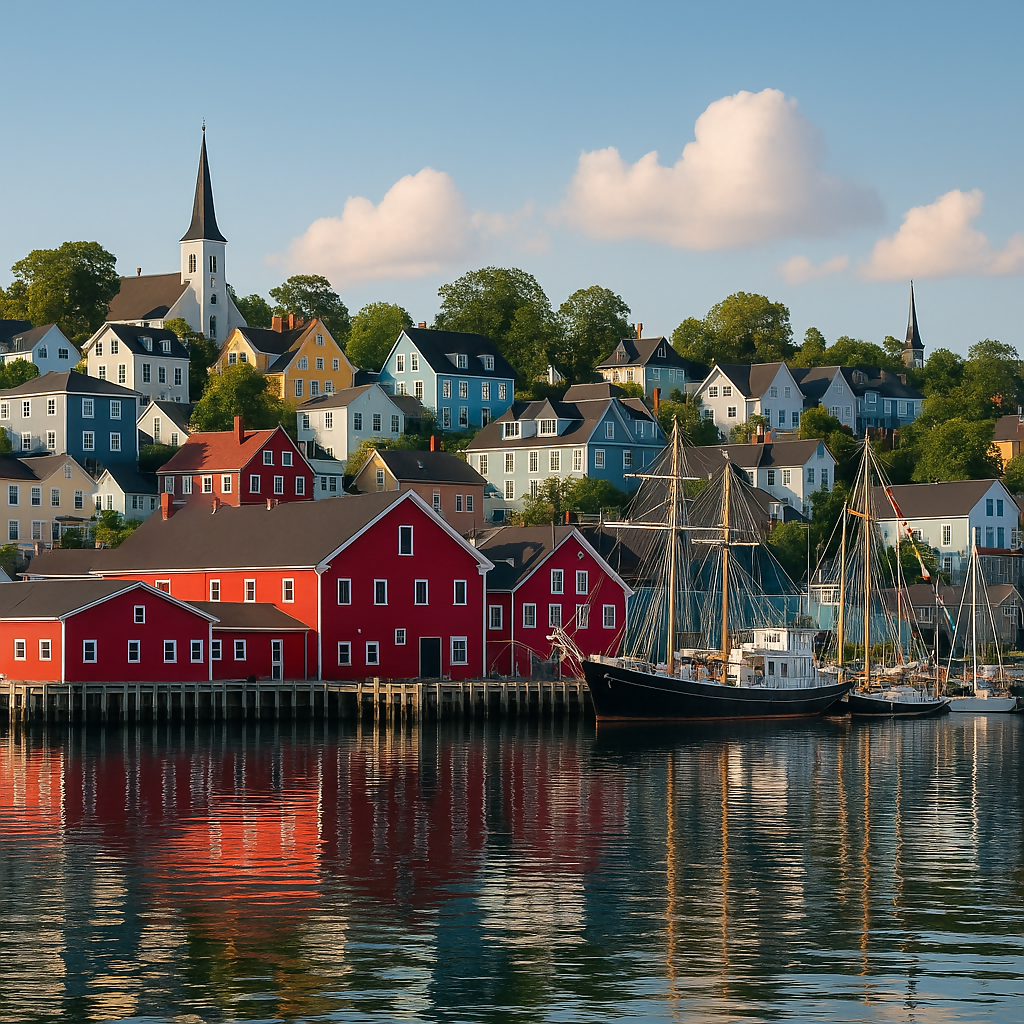 Lunenburg Port Town - Nova Scotia Canada - Rendered - Digital File Digital My Custom Designs PDF