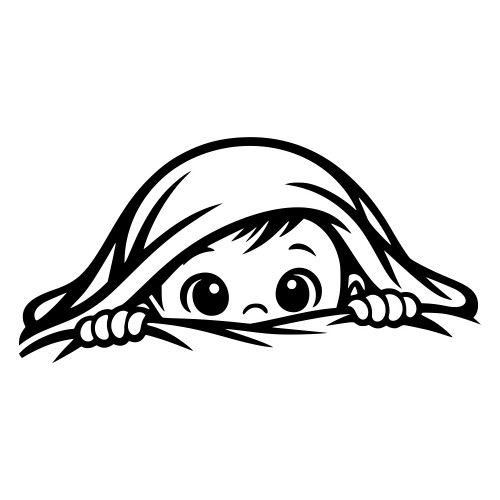 Baby Peeking from Blanket - Vector Graphics - Digital File Digital My Custom Designs PDF