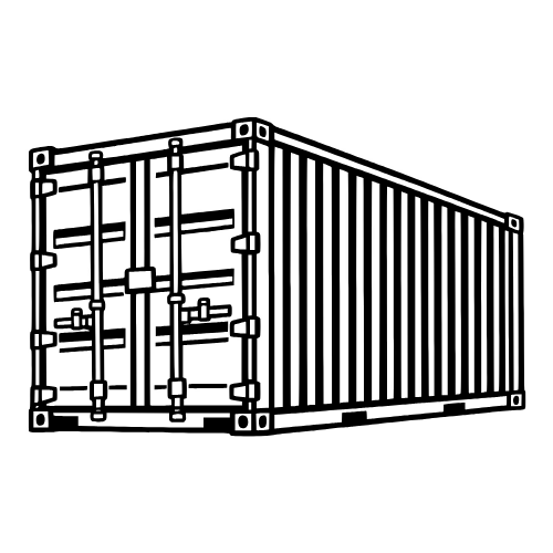 Intermodal Shipping Container - Vector Graphics - Digital File Digital My Custom Designs PDF