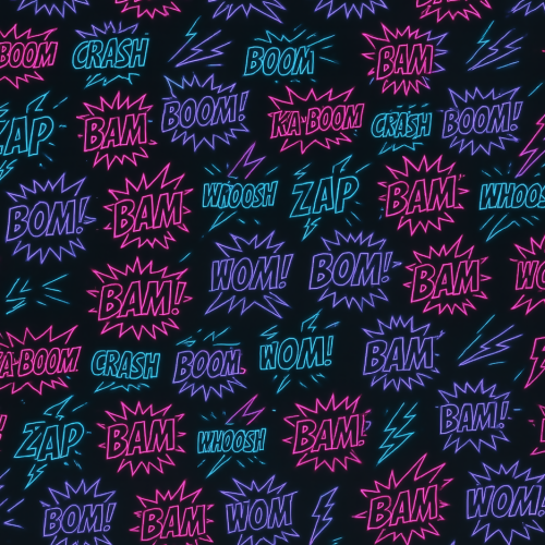 Gaming and Pop Culture - Manga Sound Effect Text - Pattern - Digital File Digital My Custom Designs PDF