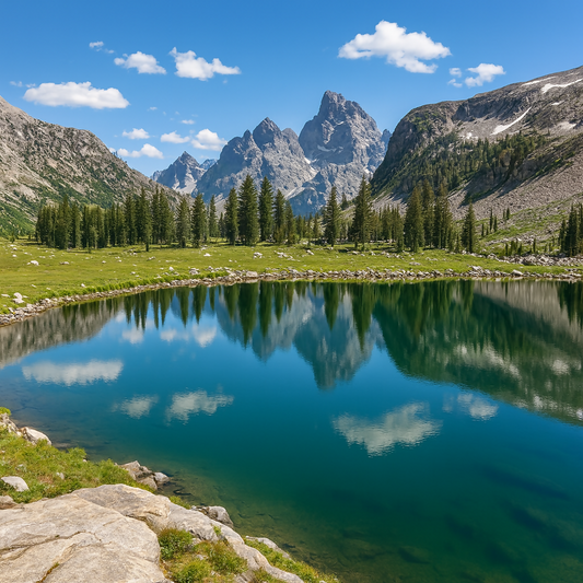 Lake Solitude - Grand Teton National Park - Wyoming United States - Rendered - Digital File Digital My Custom Designs PDF