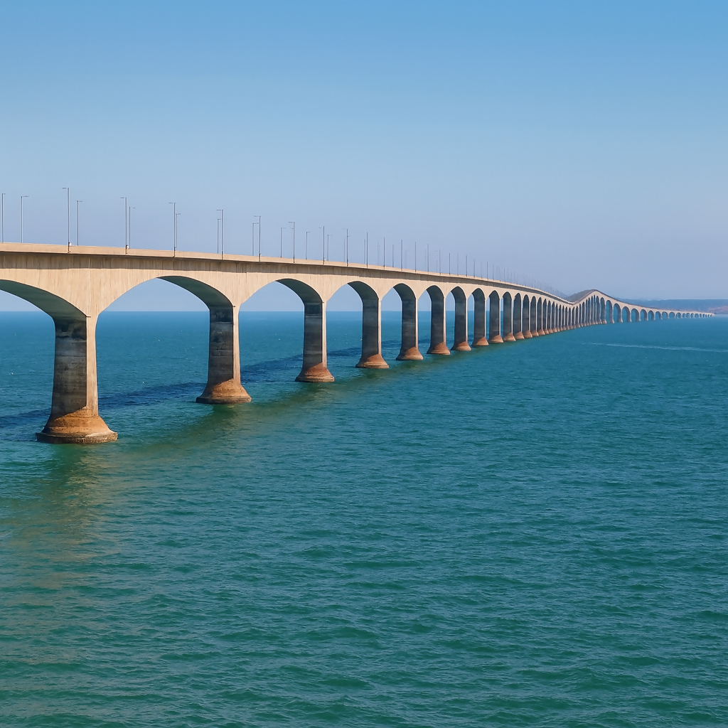 Confederation Bridge - Prince Edward Island Canada - Rendered - Digital File Digital My Custom Designs PDF