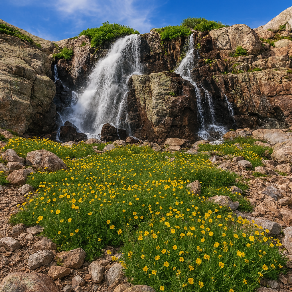 Timberline Falls - Rocky Mountain National Park - Colorado United States - Rendered - Digital File Digital My Custom Designs PDF