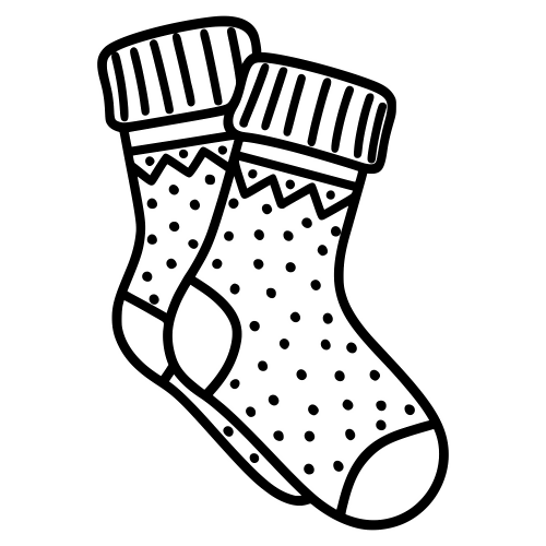 Cozy Socks Drawing - Digital File - XCS Friendly Digital My Custom Designs PDF