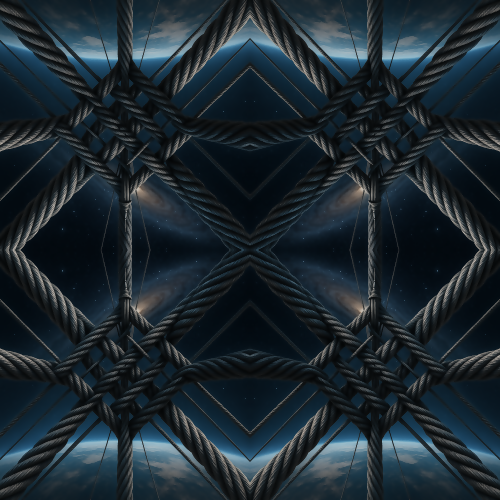 Futuristic and Sci-Fi - Space Elevator Cables Forming A Geometric Weave - Pattern - Digital File Digital My Custom Designs PDF