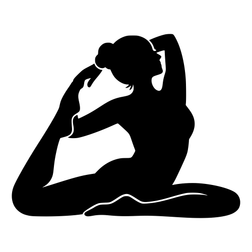 Mom Doing Yoga Silhouette - Vector Graphics - Digital File Digital My Custom Designs PDF