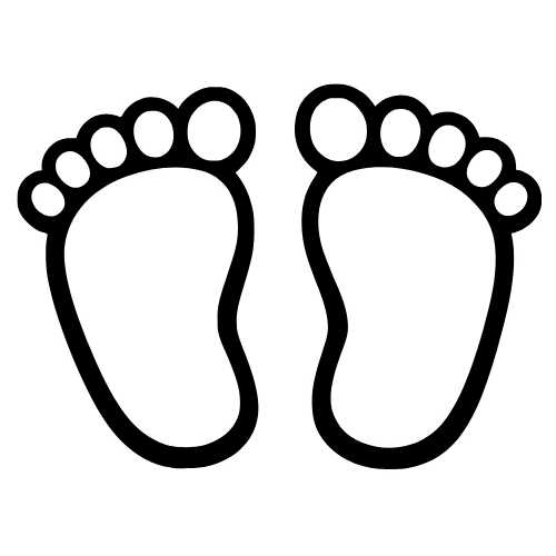 Footprints Outline - Digital File - XCS Friendly