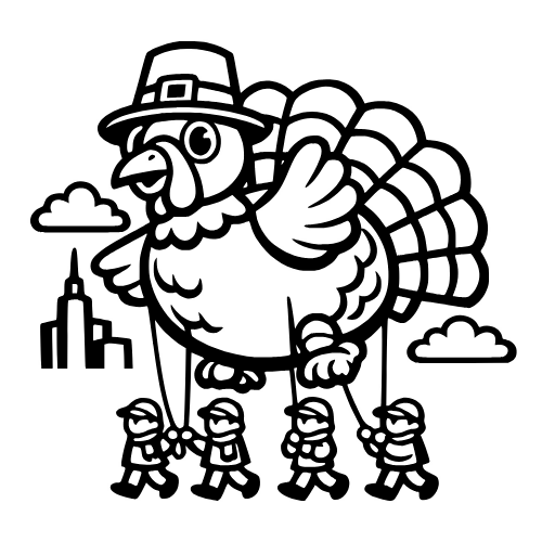 Turkey Balloon Parade - Vector Graphics - Digital File