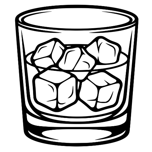 Whiskey Glass with Ice - Digital File - XCS Friendly Digital My Custom Designs PDF