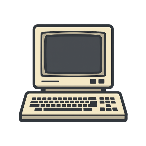 1980s Computer - Pop Culture & Fandom - T Shirt Designs - Digital File Digital My Custom Designs 300 DPI PNG