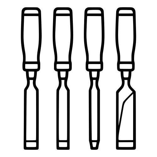 Chisel Set Illustration - Digital File - XCS Friendly Digital My Custom Designs PDF