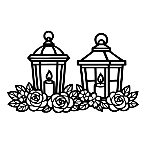 Wedding Lanterns Design - Digital File - XCS Friendly Digital My Custom Designs PDF