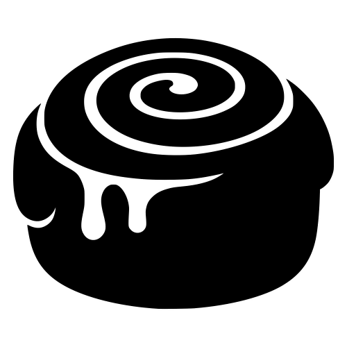 Cinnamon Roll Silhouette Design - Vector Graphics - Digital File Digital My Custom Designs PDF