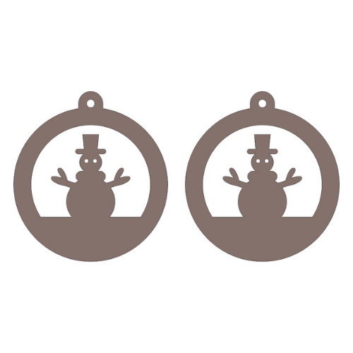 Snowman Earrings - Digital File Digital My Custom Designs SVG