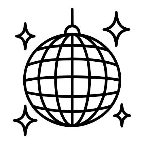 Disco Ball Sketch - Digital File - XCS Friendly Digital My Custom Designs PDF