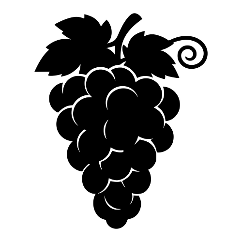 Grapes and Leaves Silhouette - Digital File - XCS Friendly Digital My Custom Designs PDF