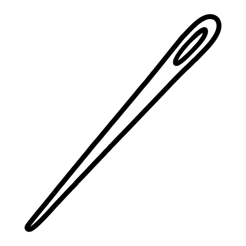 Sewing Needle Outline - Digital File - XCS Friendly Digital My Custom Designs PDF