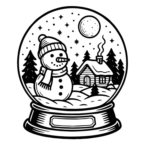 Snow Globe Design - Digital File - XCS Friendly Digital My Custom Designs PDF