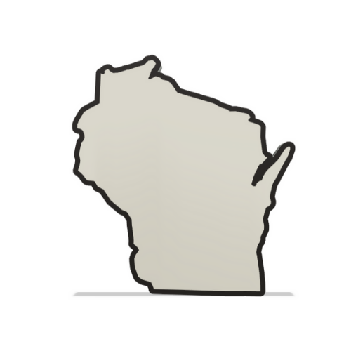 Wisconsin Wall Lightbox - United States - 3D Print File - Digital File Digital My Custom Designs