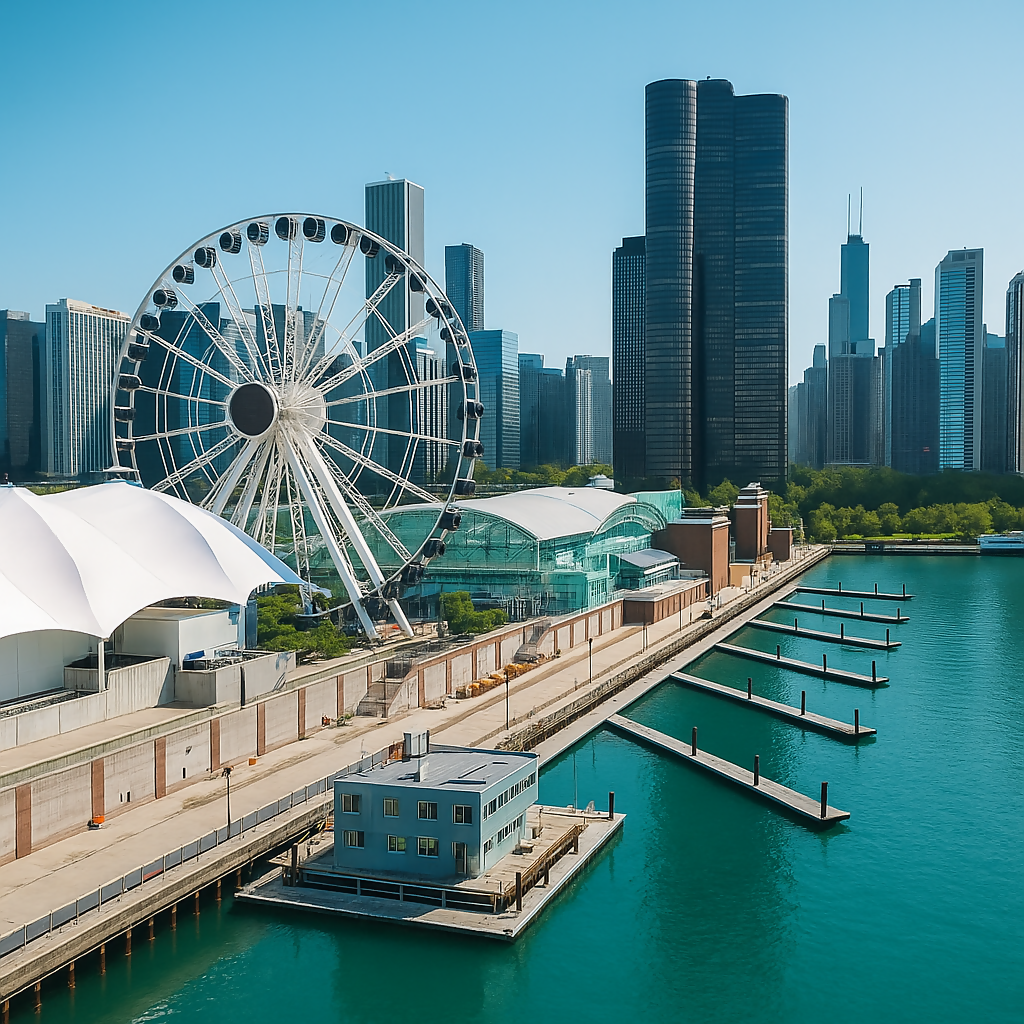 Centennial Wheel - Navy Pier-Illinois United States - Rendered - Digital File Digital My Custom Designs PDF