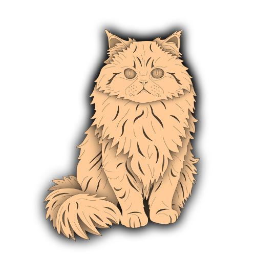Moody Cat - Layered Animal Design - Digital File Digital My Custom Designs SVG
