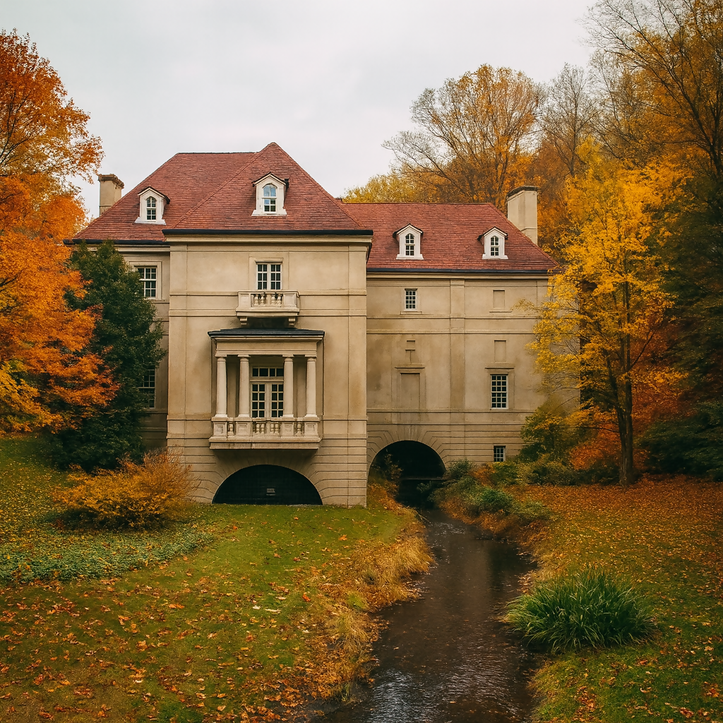 Winterthur Museum - Winterthur Museum, Garden and Library - Delaware United States - Rendered - Digital File Digital My Custom Designs PDF