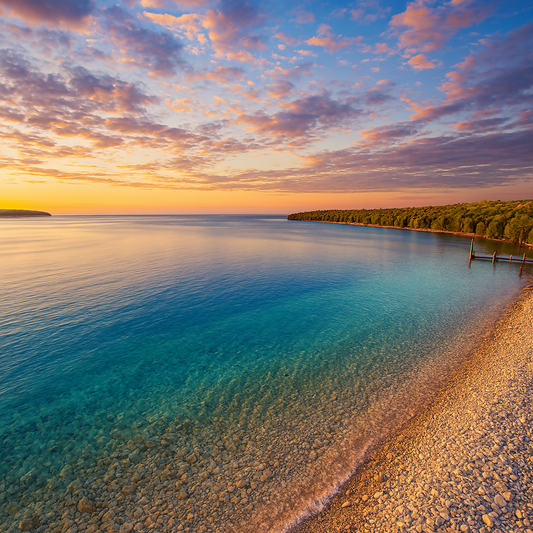 Schoolhouse Beach - Washington Island - Door County - Wisconsin United States - Rendered - Digital File Digital My Custom Designs PDF